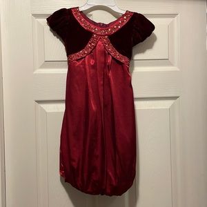 ♥️🎉NEW Beautiful Burgundy Silk 6X Dress Biscotti Collection